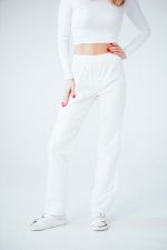 Meditsiinilised naiste tööpüksid valged kuni 180 cm, Медицинские женские брюки белые, Medical women's trousers white 180 cm