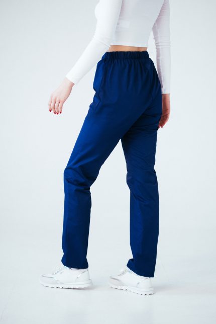 Meditsiinilised naiste tööpüksid sinised kuni 180 cm, Медицинские женские брюки синие, Medical women's trousers blue 180 cm